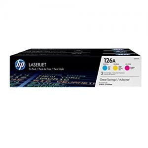 HP 126A CF341A CYM Tri Pack Combo LaserJet Toner Cartridge price in hyderabad, telangana, nellore, vizag, bangalore