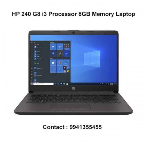 HP 240 G8 i3 Processor 8GB Memory Laptop price in hyderabad, telangana, nellore, vizag, bangalore