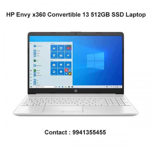 HP Envy x360 Convertible 13 512GB SSD Laptop price in hyderabad, telangana, nellore, vizag, bangalore