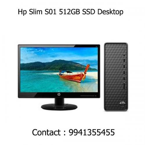 Hp Slim S 01 512GB SSD Desktop price in hyderabad, telangana, nellore, vizag, bangalore