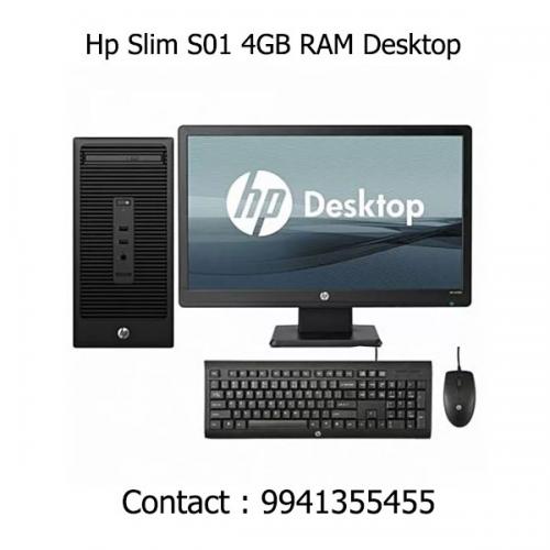 Hp Slim S01 4GB RAM Desktop  price in hyderabad, telangana, nellore, vizag, bangalore